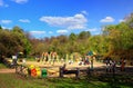 Kids and Parents in a ChildrenÃ¢â¬â¢s Playground